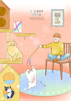 전신 PSD 남자 어린이 액자 의자 일러스트 장난 놀이 세마리 한명 미소 사람 앉기 반려동물 장난감 고양이 깃털 즐거움 반려 캣타워 소년한명만 애묘용품 캣하우스 국내일러스트 반려용품 동물 1 감정 가구 포유류 모션 표정 3 오브젝트 남자한명만 소년만 파일형식