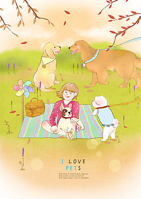 전신 PSD 공원 여자 반려견 어린이 여러마리 일러스트 안기 사랑 한명 미소 사람 잔디 야외 반려동물 소풍 나뭇가지 개 강아지 바람개비 즐거움 돗자리 목줄 반려 소풍바구니 소녀한명만 국내일러스트 나무 식물 동물 1 공공시설 감정 다수 포유류 모션 표정 야외활동 바구니 여자한명만 소녀만 파일형식 반려용품