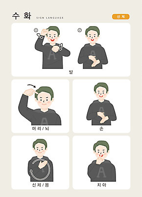 문자 손 남자 신체 일러스트 손가락 발 커뮤니케이션 한명 사람 상반신 한글 머리 치아 뇌 소통 지문자 청각장애인 국내일러스트 AI파일 1 컨셉 신체부위 소화기관 장애인 수화 파일형식 벡터
