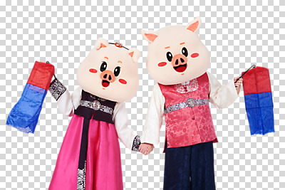 편집이미지 부부 커플 여자 명절 남자 상반신 20대 성인 두명 앞모습 설날 추석 손잡기 한국인 돼지띠 돼지 한복 즐거움 청사초롱 돼지캐릭터 PNG 동물탈 인형탈 성인만 편집소스 기해년 한국전통 전통 기념일 감정 뷰포인트 동물캐릭터 포유류 관계 모션 사람 동양인 청년 십이지신 전통의상 탈 초롱 파일형식 2019년