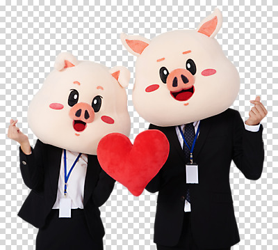 편집이미지 커플 여자 남자 비즈니스 사랑 정장 상반신 20대 성인 앞모습 한국인 하트 돼지띠 돼지 직장인 비즈니스맨 비즈니스우먼 하트쿠션 돼지캐릭터 PNG 사원증 손하트 동물탈 사내연애 인형탈 성인만 편집소스 기해년 모양 직업 옷 감정 뷰포인트 동물캐릭터 쿠션 포유류 관계 사람 동양인 손짓 청년 십이지신 탈 파일형식 2019년