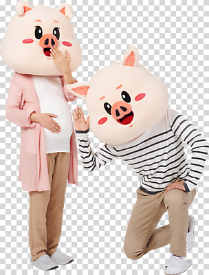 전신 편집이미지 부부 여자 남자 서기 앉기 20대 성인 두명 앞모습 소리 임산부 임신 듣기 한국인 육아 돼지띠 돼지 출산 돼지캐릭터 PNG 동물탈 인형탈 성인만 편집소스 기해년 커플 뷰포인트 동물캐릭터 포유류 모션 사람 동양인 청년 십이지신 탈 파일형식 2019년