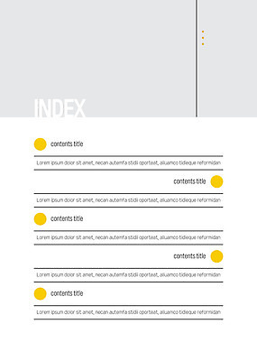 템플릿 내지 비즈니스 사람없음 노란색 깨끗함 회색 원형 프레젠테이션 문서템플릿 서식 레이아웃 문서 제안서 인덱스 목차 이미지템플릿 AI파일 도형 컬러 컨셉 파일형식 벡터