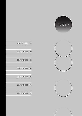 템플릿 내지 비즈니스 흑백 사람없음 깨끗함 검은색 회색 원형 프레젠테이션 문서템플릿 모던 서식 레이아웃 문서 제안서 인덱스 목차 이미지템플릿 AI파일 도형 컬러 컨셉 촬영기법 파일형식 벡터