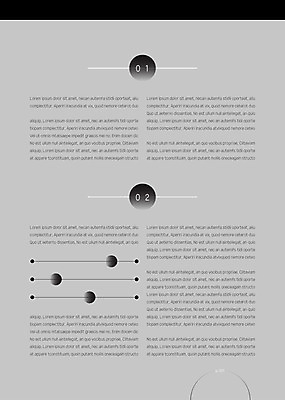 템플릿 내지 비즈니스 흑백 사람없음 깨끗함 검은색 회색 원형 프레젠테이션 문서템플릿 모던 서식 레이아웃 문서 제안서 이미지템플릿 AI파일 도형 컬러 컨셉 촬영기법 파일형식 벡터