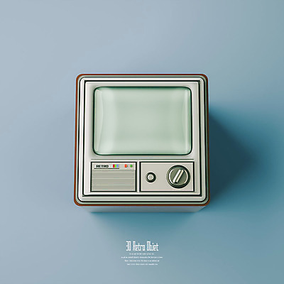PSD 편집이미지 하늘색 사람없음 하이앵글 3D소스 3D 텔레비전 추억 디지털합성 오브젝트 복고 편집소스 뉴트로 편집3D 뷰포인트 컨셉 파란색 전자제품 파일형식