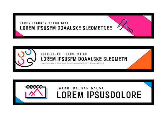 템플릿 배너 배너템플릿 가로배너 미술 사람없음 컬러풀 팔레트 스케치북 페인트롤러 배너세트 이미지템플릿 AI파일 컬러 문화예술 학용품 가로 세트 파일형식 벡터