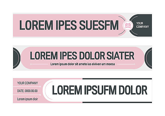 템플릿 배너 배너템플릿 가로배너 분홍색 사람없음 원형 타원형 배너세트 이미지템플릿 AI파일 도형 컬러 가로 세트 파일형식 벡터