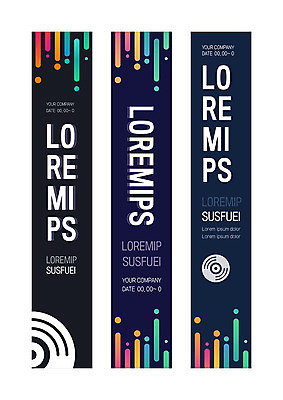 템플릿 배너 배너템플릿 세로배너 선 음악 사람없음 컬러풀 축제 남색 즐거움 배너세트 이미지템플릿 AI파일 감정 컬러 문화예술 세로 세트 파일형식 벡터