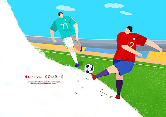 전신 PSD 남자 스포츠 일러스트 축구공 모션 건강 사람 경기 성인 두명 초록색 운동 축구 축구장 즐거움 축구복 국내일러스트 감정 컬러 공 축구용품 스포츠시설 운동복 구기 파일형식