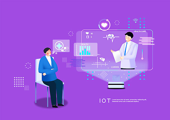 전신 PSD 남자 의자 일러스트 의학 그래프 집안 대화 사람 앉기 상반신 성인 두명 약 스크린 보라색 진료 사회이슈 측정 편리함 사물인터넷 원격의료 증강현실 비대면서비스 랜선라이프 국내일러스트 라이프스타일 컬러 가구 컨셉 모션 실내 정보기술 말하기 서비스 원격 파일형식 언택트