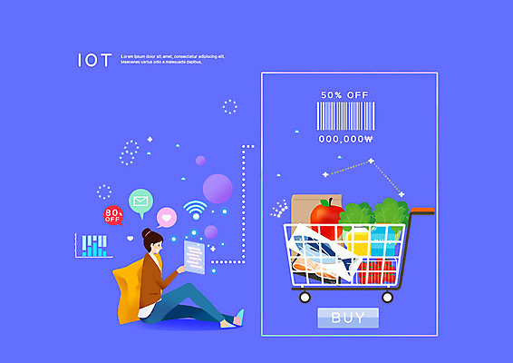 전신 PSD 여자 쿠션 채소 과일 일러스트 그래프 집안 어류 한명 사람 앉기 성인 장보기 보라색 사회이슈 장바구니 바코드 와이파이 편리함 사물인터넷 증강현실 국내일러스트 1 컬러 컨셉 모션 실내 정보기술 쇼핑 바구니 수중동물 무선인터넷 파일형식