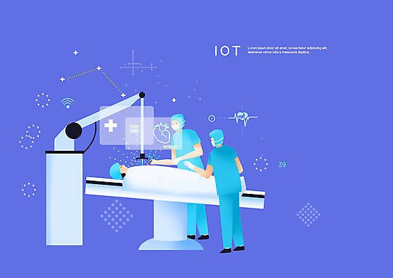 전신 PSD 남자 일러스트 의학 병원 사람 성인 세명 눕기 보라색 환자 의사 사회이슈 수술복 편리함 수술대 사물인터넷 증강현실 국내일러스트 컬러 컨셉 모션 정보기술 의료진 가운 파일형식