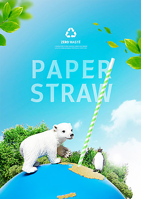 PSD 나무 동물 구름 편집이미지 지구 하늘색 잎 나뭇잎 빨대 사람없음 파란색 자연보호 환경 그린캠페인 에코 친환경 펭귄 북극곰 카피스페이스 이미지편집 자연요소 식물 캠페인 컬러 곰 자연 조류 공백 보호 파일형식