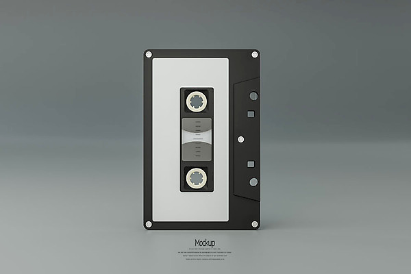 PSD 편집이미지 회색배경 사람없음 한개 3D소스 3D 사각형 카세트테이프 디지털합성 오브젝트 복고 목업 편집소스 뉴트로 편집3D 도형 1 백그라운드 회색 파일형식