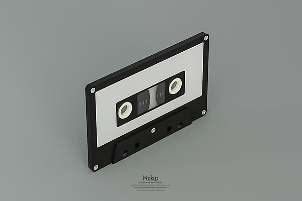 PSD 편집이미지 회색배경 사람없음 한개 3D소스 3D 사각형 카세트테이프 디지털합성 오브젝트 복고 목업 편집소스 뉴트로 편집3D 도형 1 백그라운드 회색 파일형식