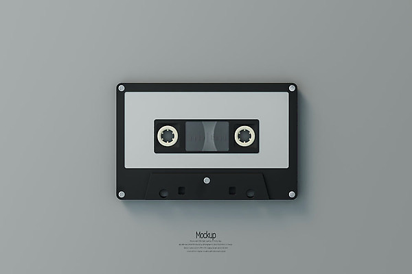 PSD 편집이미지 회색배경 사람없음 한개 3D소스 3D 사각형 카세트테이프 디지털합성 오브젝트 복고 목업 편집소스 뉴트로 편집3D 도형 1 백그라운드 회색 파일형식