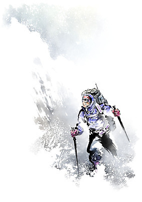 전신 PSD 남자 겨울 일러스트 캘리그라피 배낭 붓터치 산 흑백 한명 사람 성인 걷기 등산 눈 등산객 오르기 번짐 눈보라 등산스틱 국내일러스트 자연요소 1 계절 가방 모션 날씨 눈_날씨 촬영기법 트래킹 등산용품 파일형식 효과