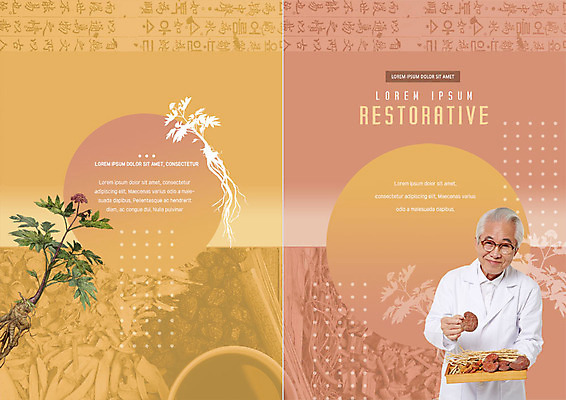 PSD 템플릿 북디자인 표지 노년 남자 리플렛 북커버 의학 한명 미소 사람 팜플렛 상반신 주황색 한자 한의학 한국인 약재 한약재 60대 한약 인삼꽃 노인남자한명만 이미지템플릿 문자 1 꽃 컬러 표정 동양인 성인 약 남자한명만 노인남자만 파일형식