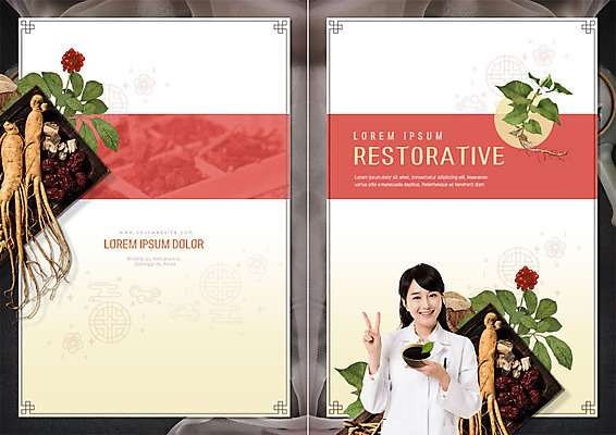 PSD 템플릿 북디자인 여자 표지 리플렛 2 북커버 손가락 의학 한명 미소 사람 팜플렛 상반신 성인 30대 전통문양 한의학 한국인 약재 한약재 인삼 한약 브이 인삼꽃 성인여자한명만 이미지템플릿 1 전통 문양 손 꽃 표정 동양인 손짓 장년 약 삼 여자한명만 성인여자만 파일형식