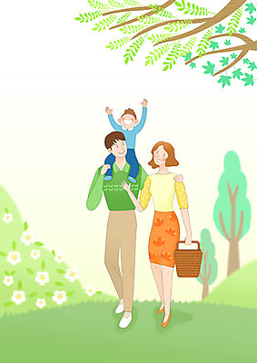 전신 PSD 공원 여자 남자 꽃 행복 여유 어린이 일러스트 가족 사랑 사람 풍경 초원 성인 세명 초록색 소풍 걷기 화목 봄풍경 봄 나뭇가지 목말 즐거움 힐링 봄소풍 소풍바구니 봄축제 국내일러스트 나무 식물 계절 공공시설 감정 컬러 컨셉 관계 모션 야외활동 바구니 축제 파일형식