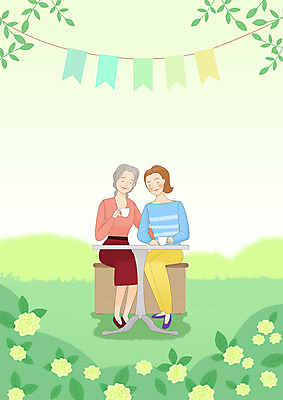 전신 PSD 여자 노년 행복 여유 의자 일러스트 가족 모녀 티타임 사랑 미소 사람 앉기 풍경 초원 성인 두명 정원 화목 봄풍경 봄 카페 나뭇가지 커피잔 힐링 가랜드 봄소풍 야외테이블 여자만 국내일러스트 나무 계절 딸 감정 커피 가구 컨셉 관계 모션 탁자 엄마 휴식 잔 표정 소풍 상점 파티용품 파일형식