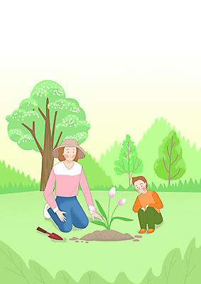 전신 PSD 나무 여자 남자 꽃 행복 어린이 일러스트 가족 사랑 앉기 풍경 초원 성인 취미 두명 초록색 정원 화목 흙 봄풍경 봄 모종삽 식목일 힐링 꽃심기 봄소풍 심기 국내일러스트 모자관계 식물 계절 기념일 감정 아들 컬러 컨셉 관계 모션 엄마 사람 소풍 삽 파일형식