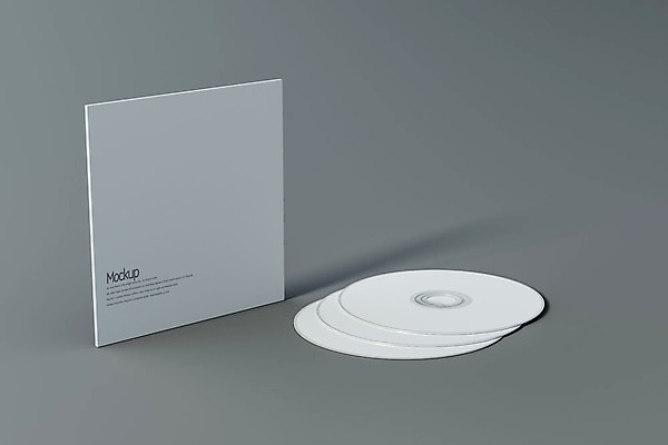 PSD 편집이미지 회색배경 사람없음 3D소스 3D CD 디지털합성 겹침 여러장 CD케이스 목업 편집3D 다수 백그라운드 회색 파일형식
