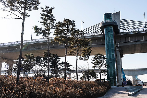 포토 JPG 주간 겨울 자연 풍경 사람없음 야외 경기도 인천 가교 경인아라뱃길 국내포토 자연요소 건축물 계절 한국 생태계 운하 파일형식