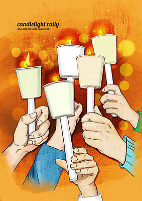 PSD 손 40대 일러스트 촛불 협력 한손 함께함 사람 여러명 20대 신체부위 30대 주황색 희망 모임 국내일러스트 감정 컬러 중년 다수 컨셉 초 청년 장년 파일형식