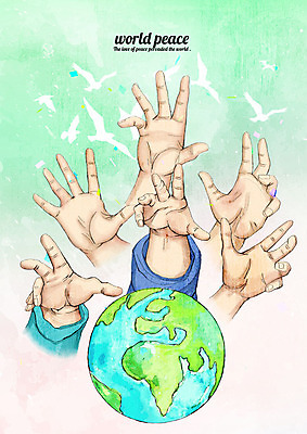 PSD 손 지구 40대 일러스트 한손 함께함 사람 여러명 20대 신체부위 초록색 30대 희망 국내일러스트 감정 컬러 중년 다수 컨셉 청년 장년 파일형식