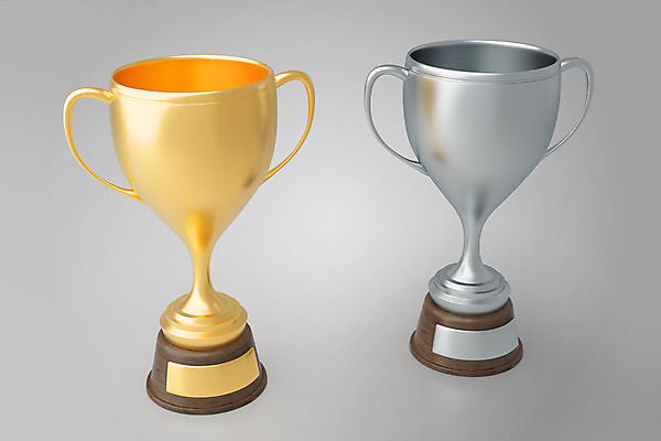 PSD 편집이미지 백그라운드 사람없음 3D소스 3D 두개 금색 은색 상패 트로피 디지털합성 오브젝트 표준 편집소스 편집3D 컬러 2 상_우승 파일형식