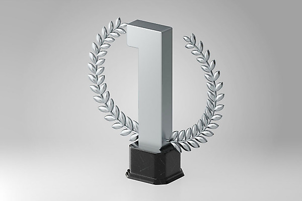 PSD 편집이미지 1 백그라운드 사람없음 한개 숫자 3D소스 3D 은색 상패 트로피 디지털합성 오브젝트 월계수 표준 편집소스 편집3D 문자 컬러 상_우승 파일형식