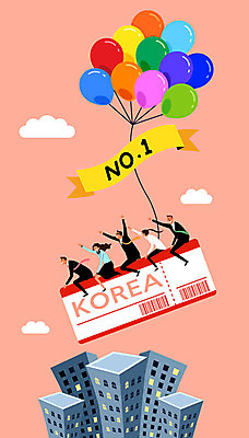 구름 여자 남자 분홍색 일러스트 하늘 한국 사람 여러명 성인 건물 컬러풀 파이팅 기쁨 비행 직장인 티켓 정상 즐거움 상승 풍선 국내일러스트 AI파일 자연요소 직업 건축물 감정 아시아 컬러 다수 컨셉 모션 파일형식 벡터