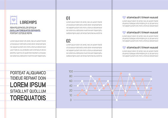 템플릿 표지디자인 북디자인 출판디자인 내지 리플렛 북커버 3단접지 그래프 팜플렛 사람없음 하트 연보라색 이미지템플릿 AI파일 모양 보라색 파일형식 벡터