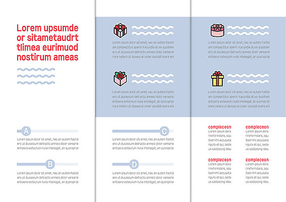 템플릿 표지디자인 북디자인 출판디자인 내지 리플렛 북커버 3단접지 선물 팜플렛 사람없음 파란색 선물상자 흰색 물결무늬 이미지템플릿 AI파일 물결 컬러 무늬 상자 파일형식 벡터