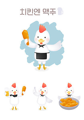 동물 캐릭터 음식 동물캐릭터 여러마리 일러스트 맥주 생맥주 요리 사람없음 요식업 식당 요리사 식사 치킨 앞치마 닭 최고 닭캐릭터 서빙 닭다리 일러캐릭터 AI파일 직업 산업 다수 조류 주류 상점 닭고기요리 파일형식 벡터