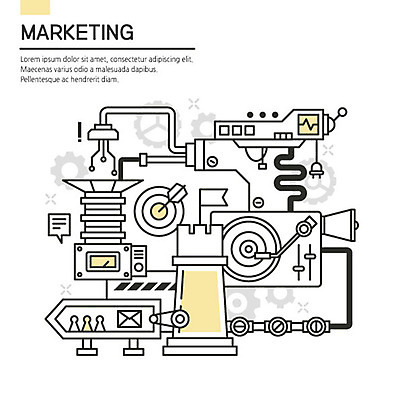 라인일러스트 일러스트 비즈니스 사람없음 노란색 모니터 스피커 플랫 체스말 과녁판 편지 스마트 톱니바퀴 마케팅 4차산업 국내일러스트 AI파일 산업 컬러 음향기기 컨셉 컴퓨터 말_게임 체스 파일형식 벡터