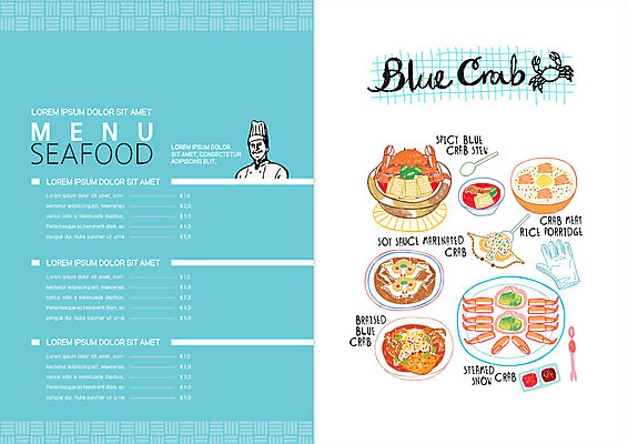 PSD 템플릿 표지디자인 북디자인 출판디자인 남자 내지 음식 리플렛 북커버 요리 한명 사람 팜플렛 상반신 성인 파란색 요리사 게 조리복 해산물 메뉴 가격표 메뉴판 게살 게요리 꽃게요리 대게요리 씨푸드레스토랑 성인남자한명만 이미지템플릿 직업 1 컬러 유니폼 갑각류 레스토랑 남자한명만 성인남자만 파일형식
