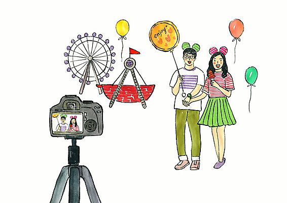 전신 PSD 커플 계절 여자 남자 여행 일러스트 아이스크림 수채화 사람 성인 두명 소풍 카메라 손잡기 사진촬영 봄 놀이공원 놀이기구 즐거움 풍선 삼각대 바이킹 봄소풍 성인만 국내일러스트 감정 관계 모션 디저트 전자제품 야외활동 촬영 테마파크 파일형식