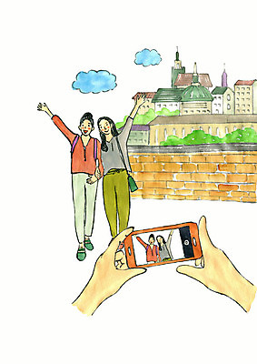 전신 PSD 계절 여자 유럽 해외여행 여행 일러스트 수채화 사람 성인 두명 신체부위 친구 스마트폰 도시풍경 소풍 사진촬영 봄 양손 성 추억 즐거움 봄소풍 성인여자만 국내일러스트 해외 건축물 손 감정 나라 컨셉 관계 풍경 핸드폰 스마트기기 야외활동 촬영 도시 여자만 성인만 파일형식