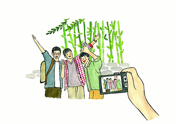 PSD 손 계절 남자 여행 일러스트 수채화 사람 상반신 성인 신체부위 세명 친구 청춘 소풍 카메라 사진촬영 봄 추억 대나무 즐거움 브이 봄소풍 죽녹원 성인남자만 국내일러스트 나무 감정 컨셉 관계 손짓 전자제품 야외활동 촬영 담양 남자만 성인만 파일형식