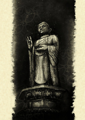 PSD 한국전통 전통 무늬 불교 일러스트 캘리그라피 붓터치 흑백 사람없음 문화재 불상 번짐 국내일러스트 종교 한국 촬영기법 파일형식 효과