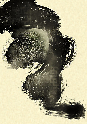 PSD 한국전통 전통 무늬 일러스트 캘리그라피 붓터치 흑백 사람없음 학 문화재 번짐 새떼 청자 국내일러스트 조류 한국 촬영기법 파일형식 효과