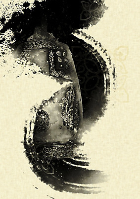 PSD 한국전통 전통 무늬 일러스트 캘리그라피 붓터치 흑백 사람없음 문화재 종 번짐 국내일러스트 한국 촬영기법 파일형식 효과