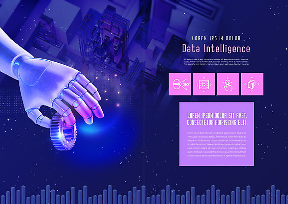 PSD 템플릿 표지디자인 북디자인 출판디자인 내지 리플렛 분홍색 과학 북커버 손가락 팜플렛 사람없음 파란색 빛 터치 잡기 고리 IT산업 데이터베이스 로봇팔 4차산업 AI_인공지능 이미지템플릿 손 산업 컬러 모션 정보기술 로봇 파일형식