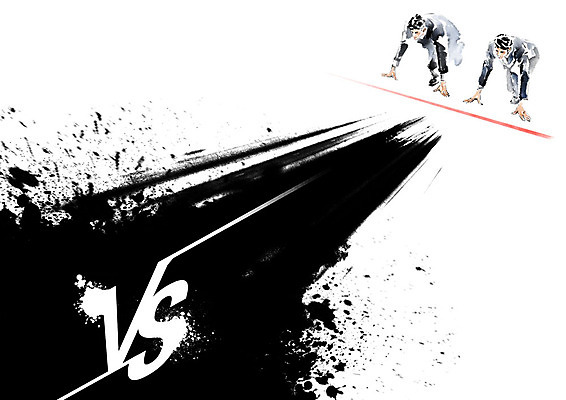 전신 PSD 남자 일러스트 캘리그라피 붓터치 흑백 사람 정장 성인 두명 달리기 경쟁 직장인 라이벌 시작 번짐 준비자세 출발선 성인남자만 국내일러스트 직업 옷 포즈 컨셉 모션 촬영기법 준비 출발 남자만 성인만 파일형식 효과