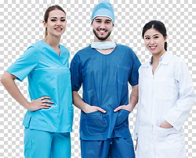서양인 외국인 편집이미지 여자 남자 서기 웃음 동양인 상반신 20대 성인 앞모습 세명 의사 의사가운 수술복 PNG 수술모 수술용마스크 성인만 편집소스 뷰포인트 모션 표정 마스크 사람 인종 청년 의료진 가운 파일형식