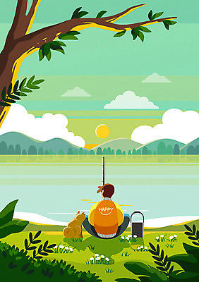 전신 나무 구름 한마리 라이프스타일 남자 꽃 행복 일러스트 낚시 산 한명 사람 앉기 풍경 성인 초록색 반려동물 강 노을 낚싯대 강아지 숲 강가 포근함 양동이 들풀 힐링 진돗개 반려 성인남자한명만 욜로라이프 소확행 국내일러스트 AI파일 자연요소 식물 동물 1 감정 컬러 모션 레저 생활 감각 낚시용품 개 신조어 남자한명만 성인남자만 파일형식 벡터