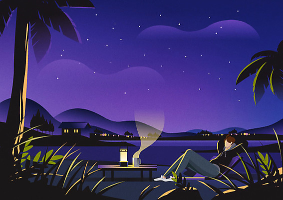 전신 나무 라이프스타일 응시 남자 행복 별 일러스트 탁자 따뜻함 한명 사람 앉기 풍경 성인 빛 강 보라색 캠핑 머그컵 랜턴 차 성인남자한명만 욜로라이프 소확행 국내일러스트 AI파일 자연요소 식물 1 시선 감정 음료 컬러 가구 모션 레저 조명 생활 컵 신조어 남자한명만 성인남자만 파일형식 벡터